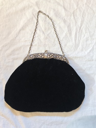 Vintage samt abendtasche - vintage, 800