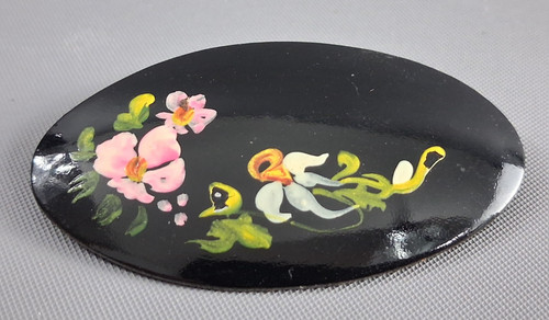 Vintage brosche blumenmotiv - vintage,