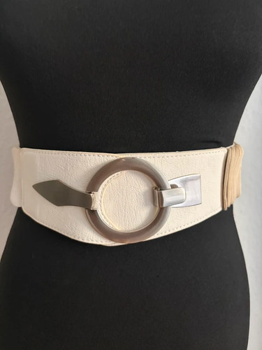 Vintage stretchgürtel weiß - vintage,