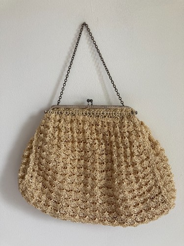 Vintage abendtasche gehäkelt - vintage,